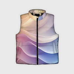 Детский жилет Текстура с градиентом волны, цвет: 3D-черный