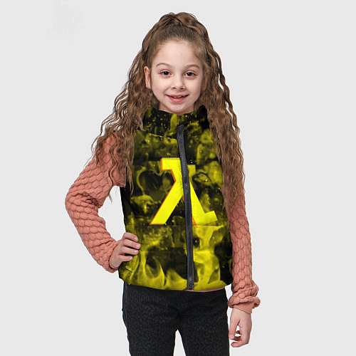 Детский жилет Half life flame game / 3D-Светло-серый – фото 3