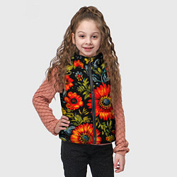 Детский жилет Русская хохлома, паттерн, цвет: 3D-светло-серый — фото 2