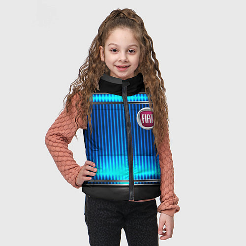Детский жилет FIAT текстура авто / 3D-Светло-серый – фото 3