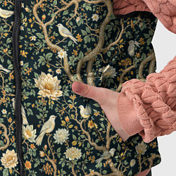 Детский жилет Узор с птицами зеленый, цвет: 3D-светло-серый — фото 2