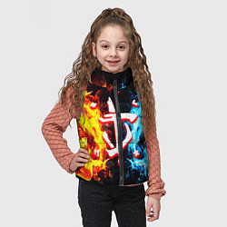 Детский жилет Doom битва огонь, цвет: 3D-черный — фото 2