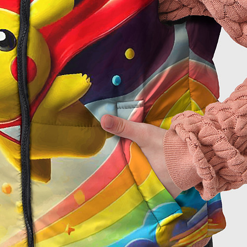 Детский жилет Super Pikachu - ai art fantasy / 3D-Красный – фото 5