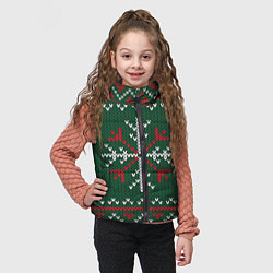 Детский жилет Knitted Snowflake Pattern, цвет: 3D-светло-серый — фото 2