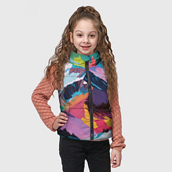 Детский жилет Горы краски, цвет: 3D-черный — фото 2