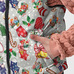 Детский жилет Christmas Pattern, цвет: 3D-светло-серый — фото 2