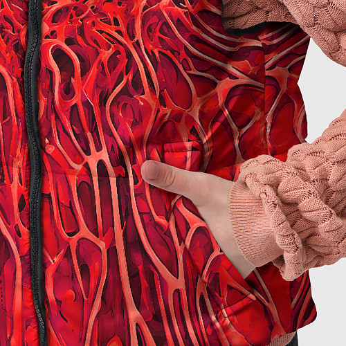 Детский жилет Красный симбионт абстракция / 3D-Красный – фото 5