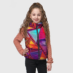 Детский жилет Разноцветные треугольники 2, цвет: 3D-черный — фото 2