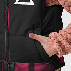 Детский жилет Форма стражи - Треугольник Squid Game, цвет: 3D-черный — фото 2