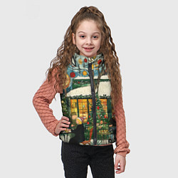 Детский жилет Новогодние посиделки, цвет: 3D-черный — фото 2