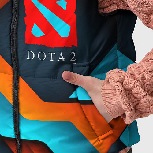 Детский жилет Dota 2 абстракция из линий / 3D-Красный – фото 5
