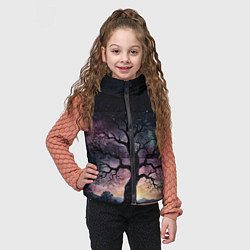 Детский жилет Дерево под звездами, цвет: 3D-светло-серый — фото 2