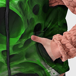 Детский жилет Зелёно-белая абстрактная структура, цвет: 3D-красный — фото 2