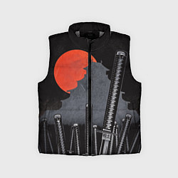 Детский жилет Самурайский дом и красная луна