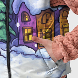 Детский жилет Новогодний мультяшный двор, цвет: 3D-черный — фото 2