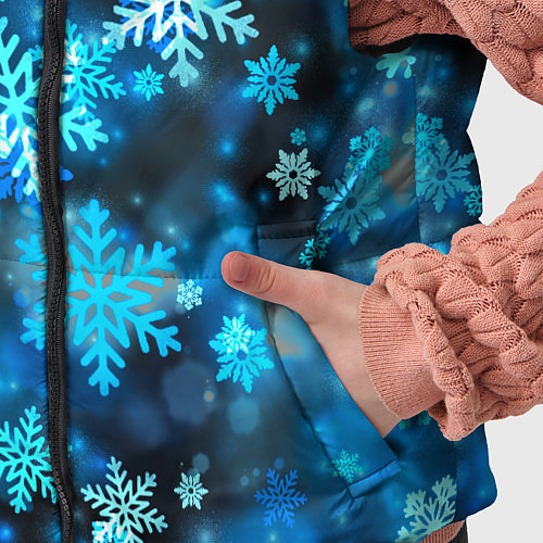 Детский жилет Снежный новогодний узор / 3D-Светло-серый – фото 5