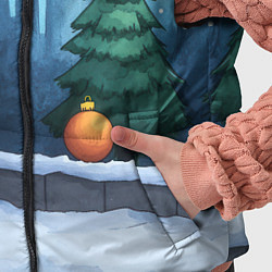 Детский жилет Елки и елочные игрушки, цвет: 3D-светло-серый — фото 2