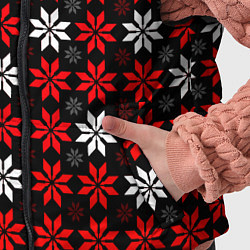 Детский жилет Red and white stars on a black background, цвет: 3D-светло-серый — фото 2