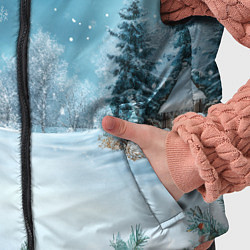 Детский жилет Новогодний снег, цвет: 3D-красный — фото 2