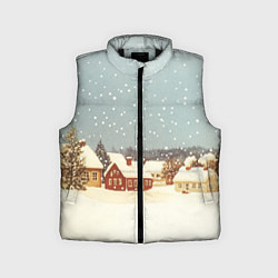 Детский жилет Дома и снежное небо