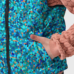 Детский жилет Сине-голубой пуантилизм, цвет: 3D-светло-серый — фото 2