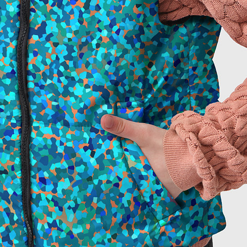 Детский жилет Сине-голубой пуантилизм / 3D-Светло-серый – фото 5