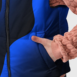 Детский жилет Субару - синие волны, цвет: 3D-черный — фото 2