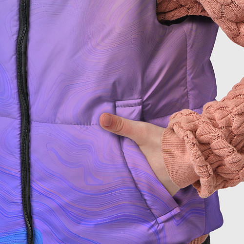 Детский жилет Сине фиолетовый градиент / 3D-Светло-серый – фото 5