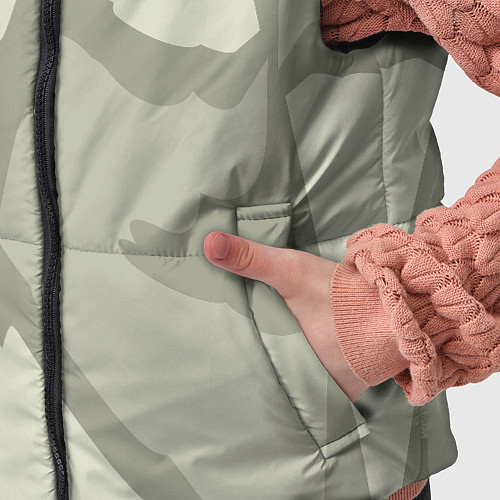 Детский жилет Серо-зеленая абстрактная текстура / 3D-Светло-серый – фото 5