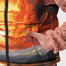 Детский жилет Багровый закат, цвет: 3D-черный — фото 2