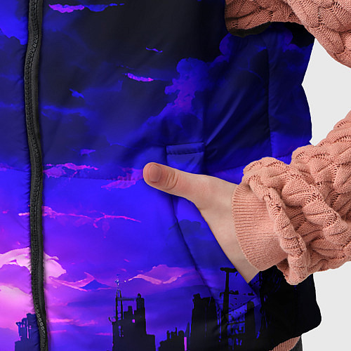 Детский жилет Фиолетовый апокалиптический закат / 3D-Красный – фото 5
