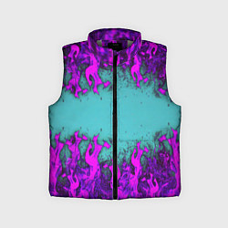 Детский жилет Фиолетовое пламя, цвет: 3D-светло-серый