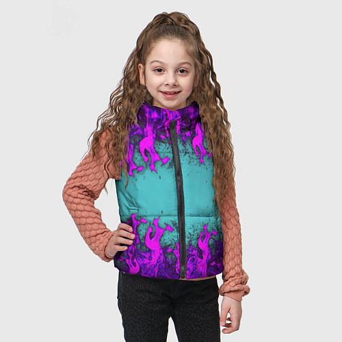 Детский жилет Фиолетовое пламя / 3D-Светло-серый – фото 3