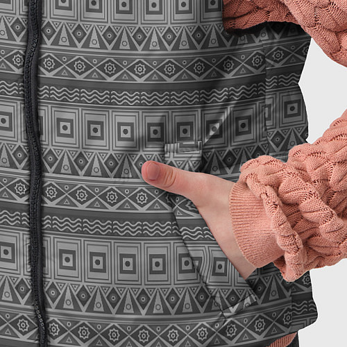 Детский жилет Светлый серый геометрический орнамент / 3D-Красный – фото 5