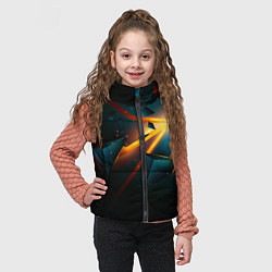 Детский жилет Вулканический разрыв, цвет: 3D-красный — фото 2