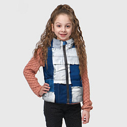 Детский жилет Джинсовый пэчворк, цвет: 3D-красный — фото 2
