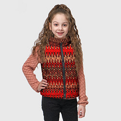Детский жилет Красный узоры, цвет: 3D-черный — фото 2