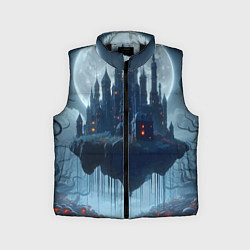 Детский жилет Замок Дракулы и неоновые грибы - нейроарт фантазия