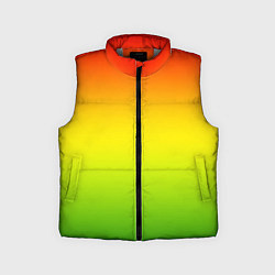 Детский жилет Градиент сочный красно-жёлто-зелёный, цвет: 3D-светло-серый