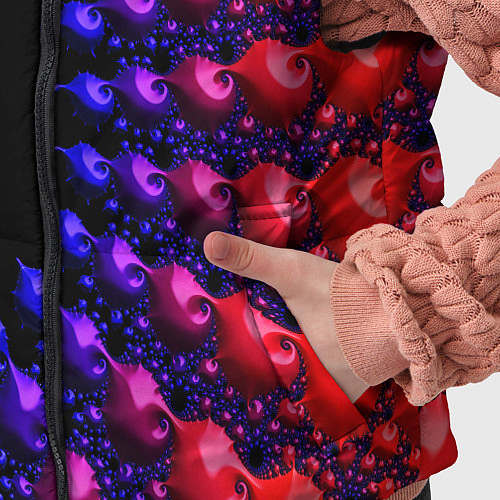 Детский жилет Неоновая абстракция фрактал / 3D-Красный – фото 5