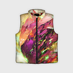 Детский жилет Красно-жёлтая абстракция