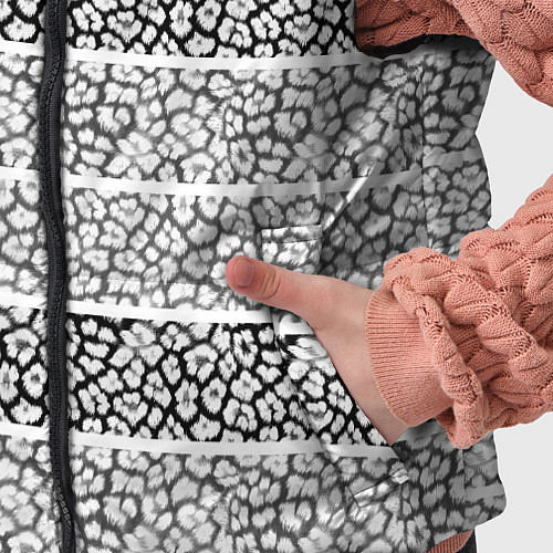 Детский жилет Полосатый узор с черно белым тигровым рисунком / 3D-Красный – фото 5