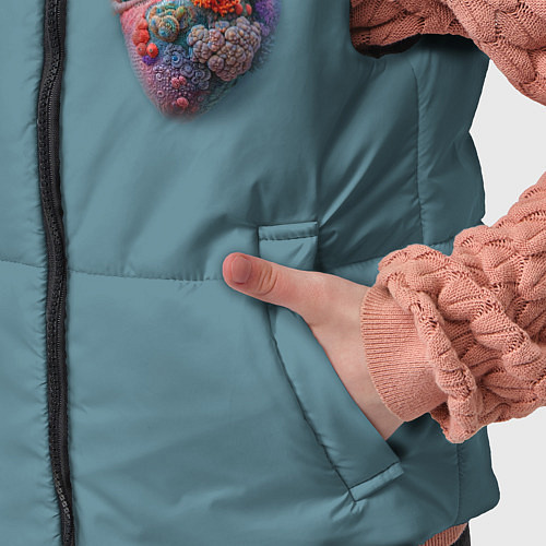 Детский жилет Яркое сердце из кораллов в морском стиле / 3D-Красный – фото 5