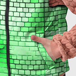 Детский жилет Зелёные кирпичики, цвет: 3D-черный — фото 2