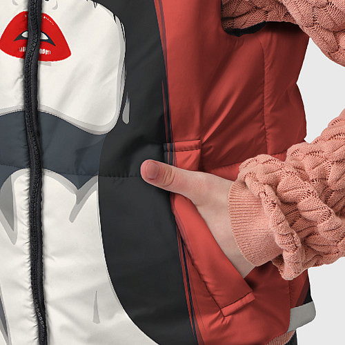 Детский жилет Девушка на красном фоне / 3D-Красный – фото 5