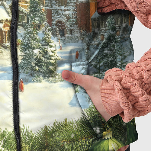 Детский жилет Фон рождества / 3D-Красный – фото 5