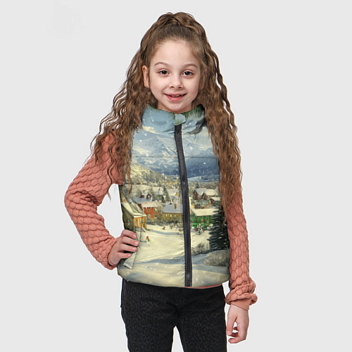 Детский жилет Дух рождества / 3D-Светло-серый – фото 3