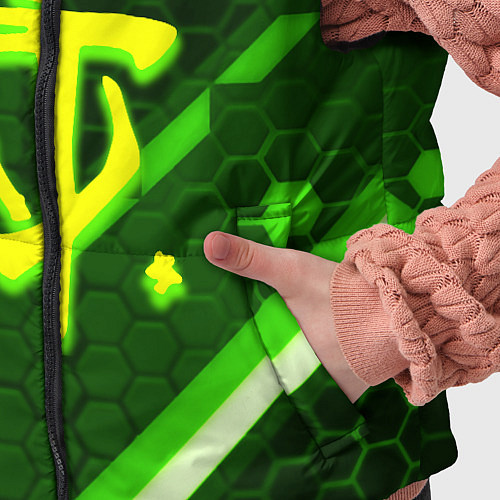 Детский жилет Doom geometry green / 3D-Красный – фото 5