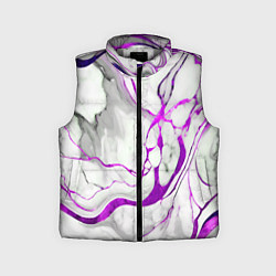 Детский жилет Фиолетово-белый мрамор