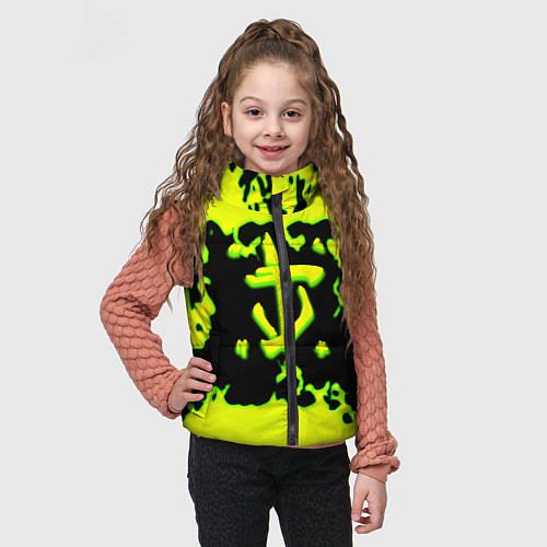 Детский жилет Doom кислотное лого краски / 3D-Светло-серый – фото 3